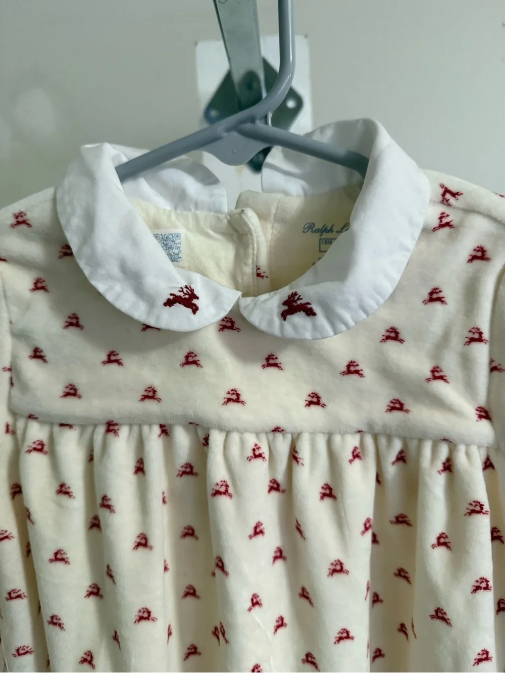 Ralph Lauren Reindeer-Print Velour Dress